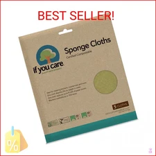 If You Care Sponge Cloths – 5 Count – 100% Natural Cleaning Rags for Kitchen, Ba
