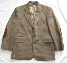 New 1980's Vtg Polo Ralph Lauren Women Glen Plaid Wool Blazer Elbow Sz 20 USA