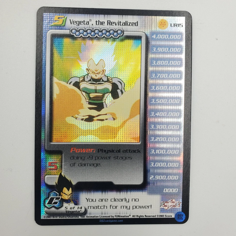 Vegeta, The Revitalized GKI UR15 Ultra Rare DBZ Dragon Ball Z CCG Score - Image 2 of 4