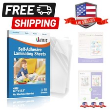 4mil Thicker Self-Adhesive Laminating Sheets, 10Pack Letter Size 8.5x11" - Pe...