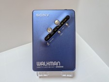 SONY WM-EX677 Walkman Cassette Player Blue New Belt Tested Works - Made in Japan