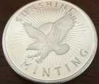 1 OZ 99.9% Pure Silver Sunshine Mint Round