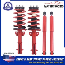 Front & Rear Complete Shock Strut Spring For Ford Mustang 4.6L 4.0L  2005-2010