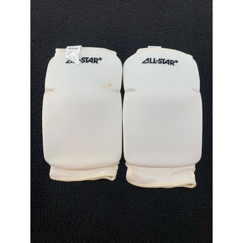 All Star Sports Knee Pad Medium White Wrestling Soccer Football Padded Protect
