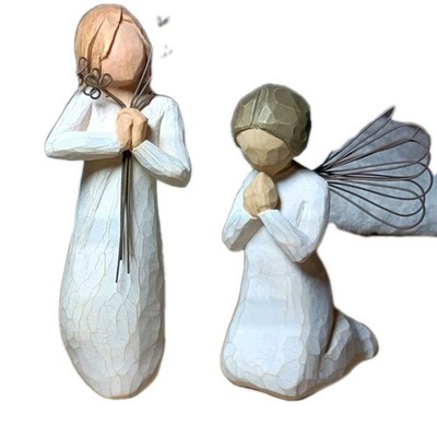 Willow Tree Figurines - Friendship & Angel Of Prayer - VTG - 2004 & 1999 