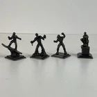 2005 Marvel METAL FIGURE Micro Figurines Lot of 4, Spider Man, Venom, Silver Sur