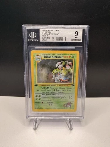 Pokémon Erika's Venusaur Holo Rare 1st Edition 4/132 Gym Challenge BGS 9 Regrade