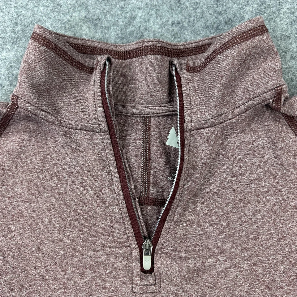 Pulôver feminino REI Co-op roxo médio urze quarto de zíper camada base atlética - Imagem 4 de 4