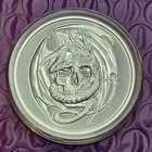 CSM -  Skull Embrace - Anne Stokes Dragons: 1 oz .999 Pure Silver Art Round