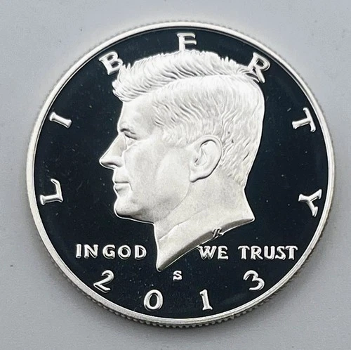 2013-S Proof Silver Kennedy Half Dollar 90% USA .900 Cameo San Francisco