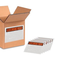1000 Pieces 4.5" x 6" Packing List Enclosed Envelopes, Full Face for Shipping