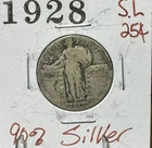 1928-P  Standing Liberty Quarter 90% *SILVER*  Good Condition