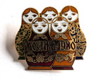 NOS?? 1980 Moscow Olympic pin matryoshka plastic case — photo 3