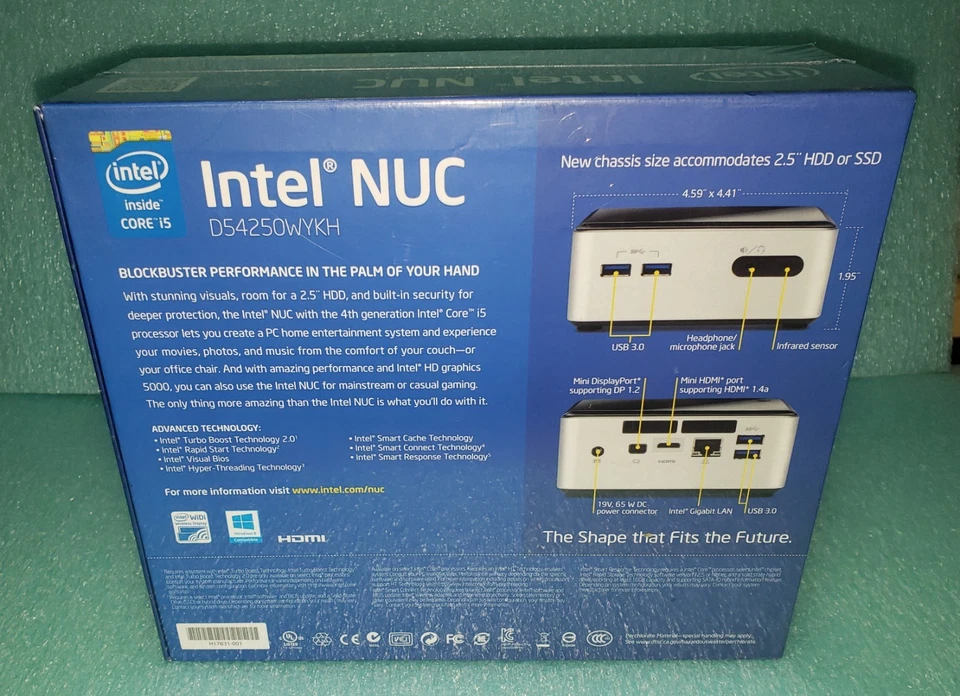 Intel Nuc Kit BOXD54250WYKH Chassis i5-4250U Processor "NO HDD/RAM/WIFI MODULE" - Image 2 of 3