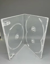 SALE! 10 NEW 14MM SUPER CLEAR TRIPLE (3) DVD CASE BOX, W/ BOOKLET CLIPS - QJ04 