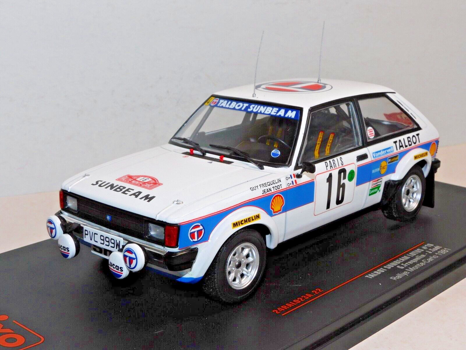IXO TALBOT SUNBEAM LOTUS #16 MONTE CARLO RALLY 1981 GUY FREQUELIN 1/24 24RAL023A