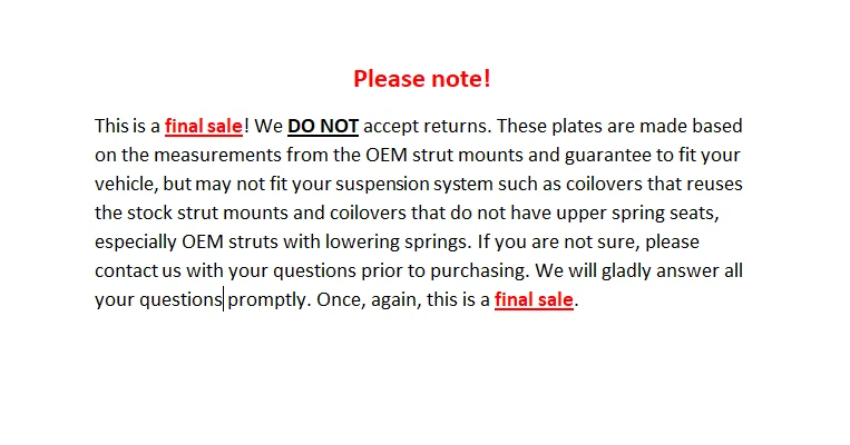 Kit de placas de inclinación ajustables MOOKEEH para BMW Z4 Foto 2 de 4