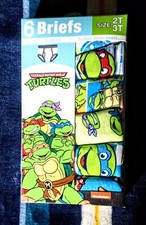 TEENAGE MUTANT NINJA TURTLES 6 Boys Briefs/ Size 2T-3T Waist 20" 1/2 