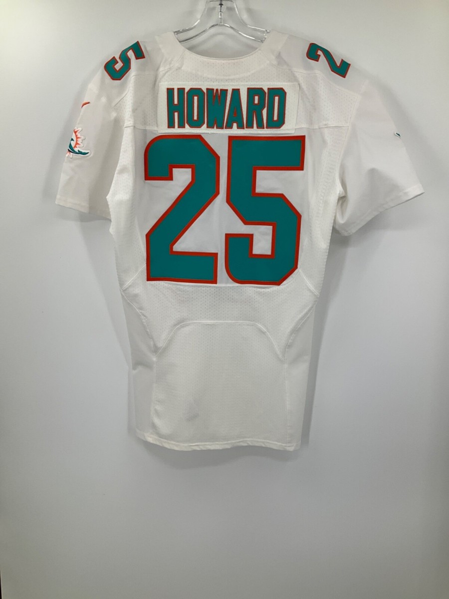 25 XAVIEN HOWARD MIAMI DOLPHINS TEAM ISSUED WHITE 
