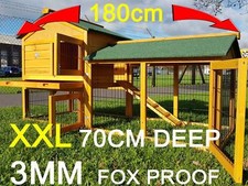 2 TIER LEVEL WOODEN RABBIT HUTCH WITH RUN PET HOUSE HOME FERRET AND GUINEA PIG