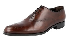 PRADA Leather Elegant Oxford Dress Shoes - 2EA141 - Brown NEW -  US 12 EU 45