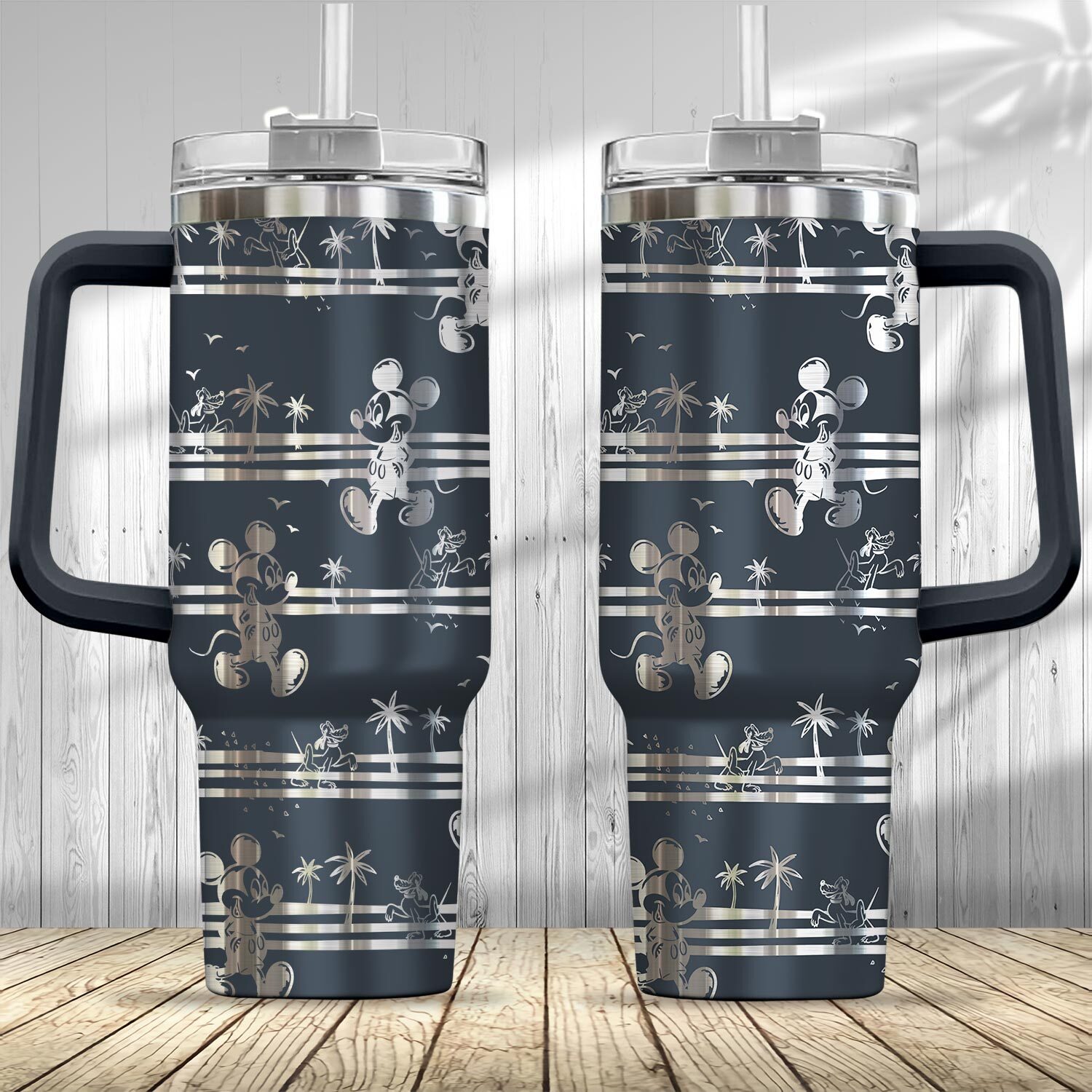 Mickey Mouse At Hawaii Laser Engraved Stainless Steel Tumbler 40 Oz