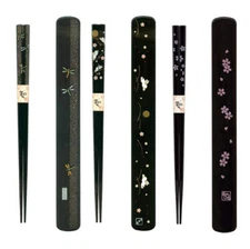 Japanese Portable Travel Reusable Chopsticks with Plastic Case Made in Japan