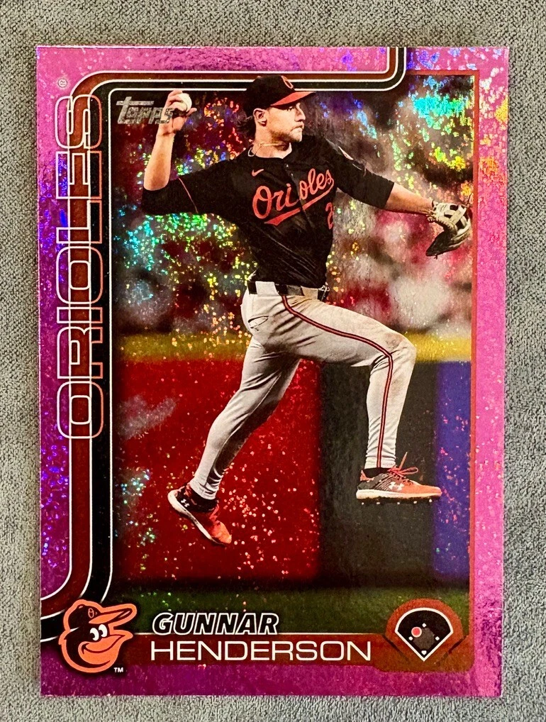 2025 Topps Series 1 - Gunnar Henderson - Pink Speckle Holo Foil - Orioles #65