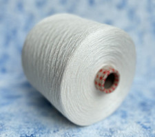 Linen cotton lace yarn on cone, 100 Linen white 2400m/100g, per 100g