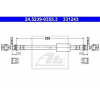 ATE Bremsschlauch Hinten FüR CitroëN Jumpy Kasten 24.5239-0355.3