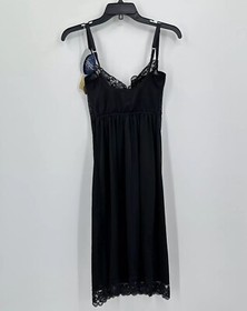 Vtg Dolores For Poirette Lingerie Underwire 34D Black Lace Union USA Slip Dress