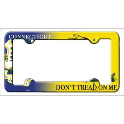 Connecticut Dont Tread Novelty Metal License Plate Frame
