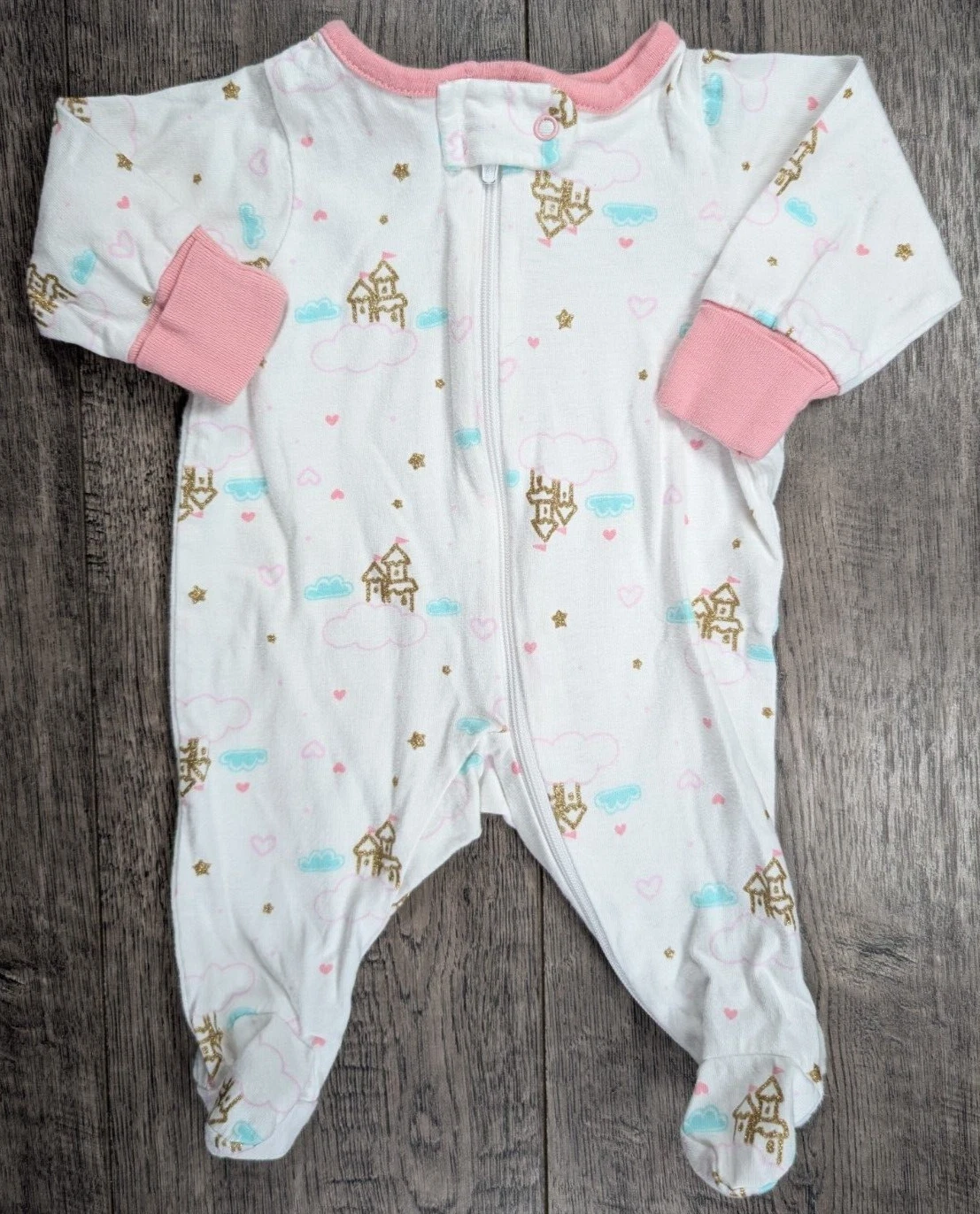 Baby Girl Clothes Gerber Preemie Princess Castle Footed Outfit