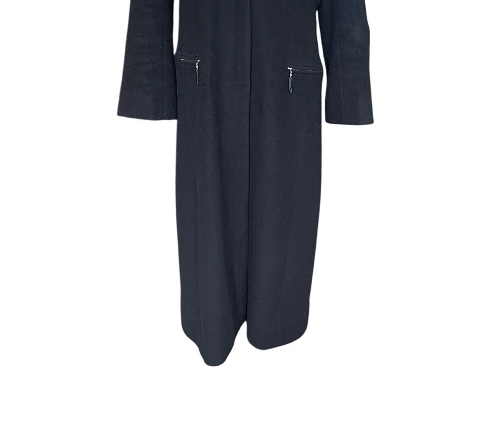 Abrigo largo de lana cachemir vintage BCBG para mujer talla 8 silencioso lujo dinero antiguo Foto 3 de 4