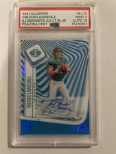 2021 Illusions Trevor Lawrence Illusionist Light Blue RC Auto 4/15 PSA9 Auto 10