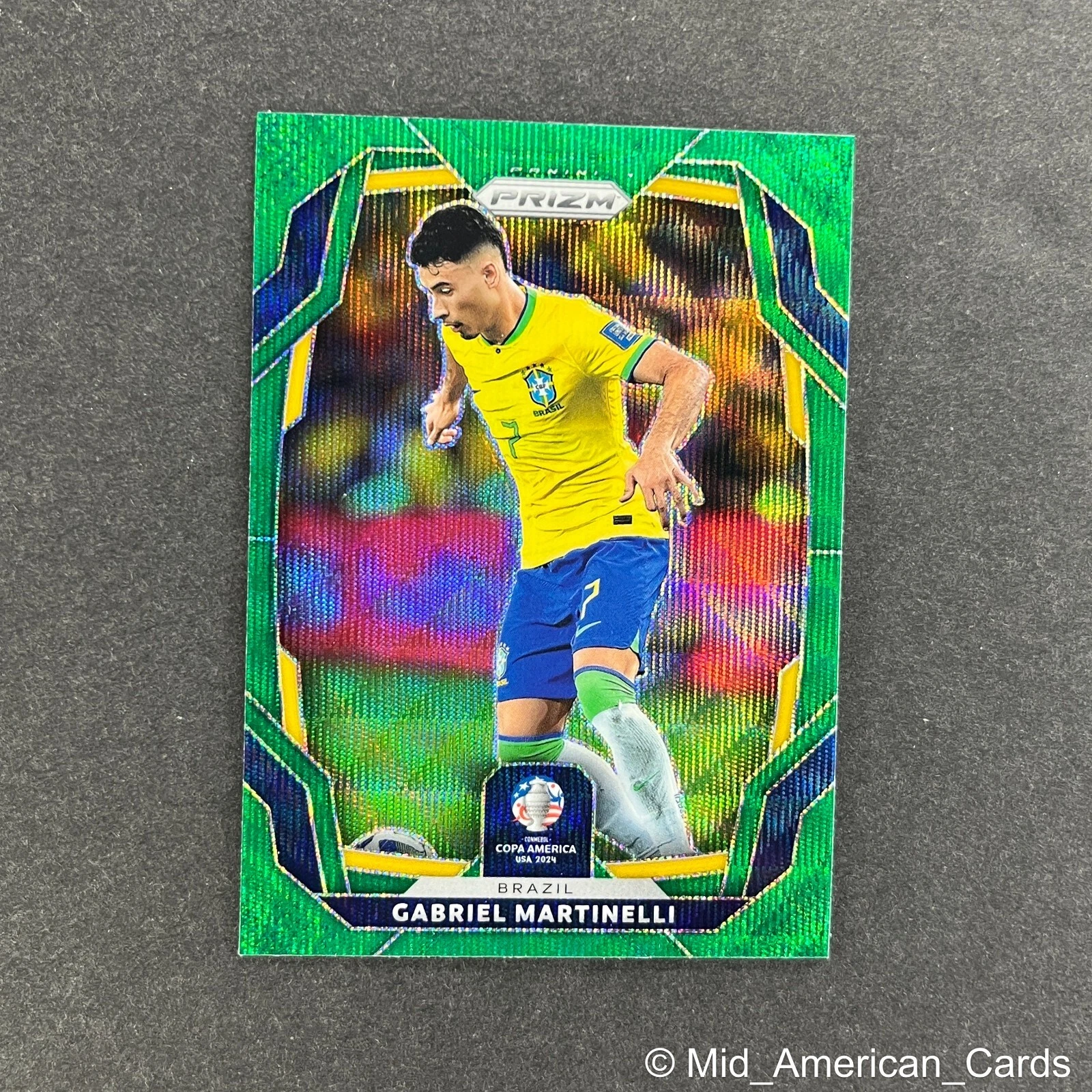 Gabriel Martinelli 2024 Panini Prizm CONMEBOL Copa America Green Wave #38 Brazil