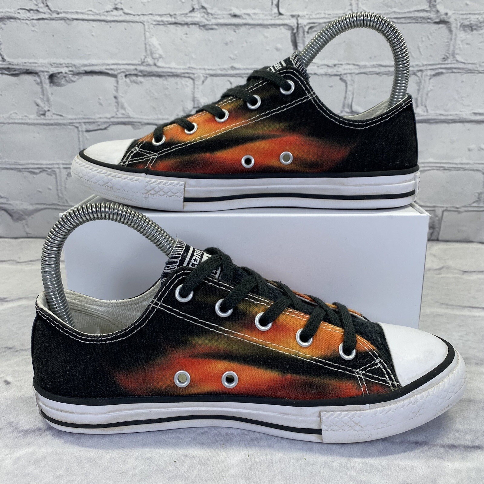 SAOLA Converse All Star Low nere arancioni Solar Flare Eclipse Junior taglia 3 W 5 651707F