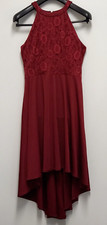 Yoyaker Prom Dress Lace Womens Junior Size Large Party Cocktail Maroon