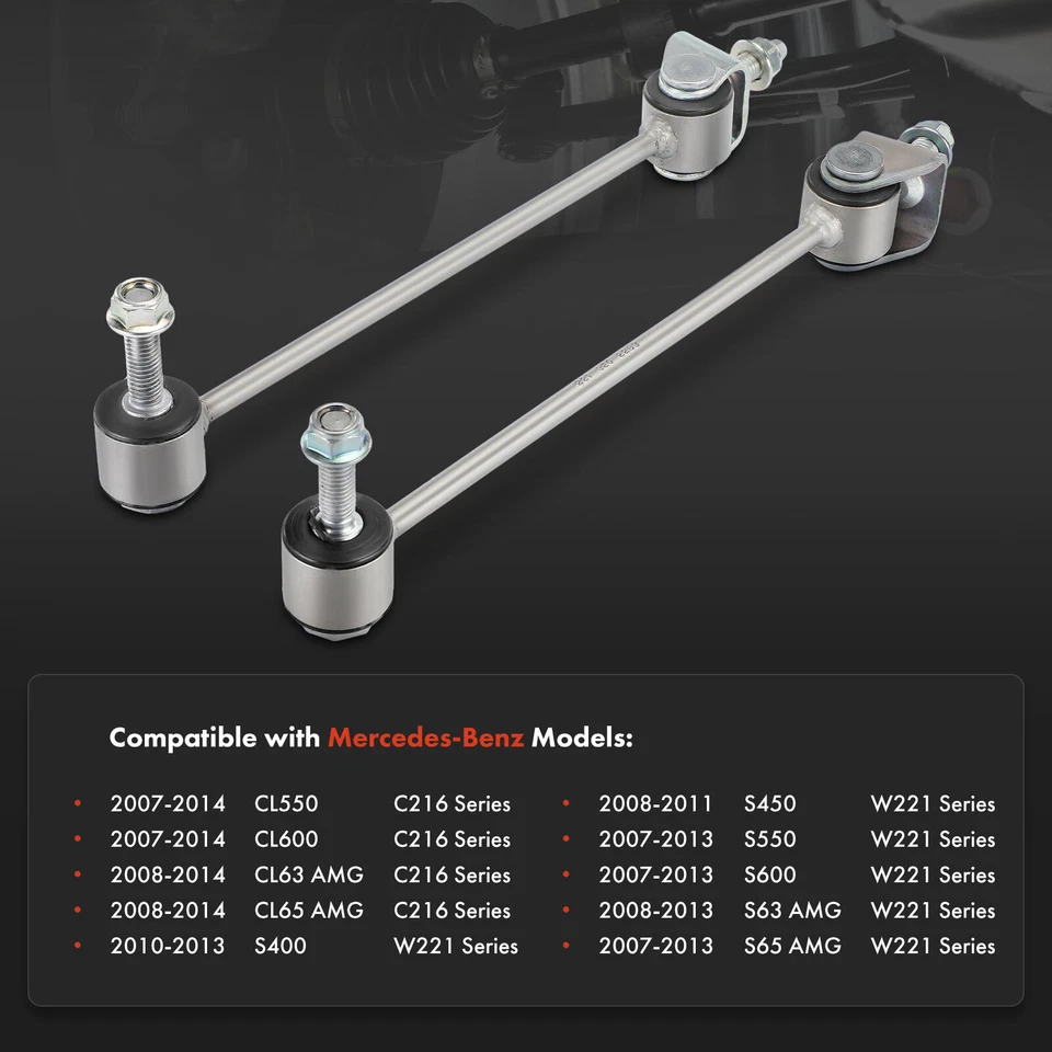 2x Barra estabilizadora trasera izquierda y derecha eslabones para Mercedes-Benz CL550 2007-2014 S450 Foto 2 de 4