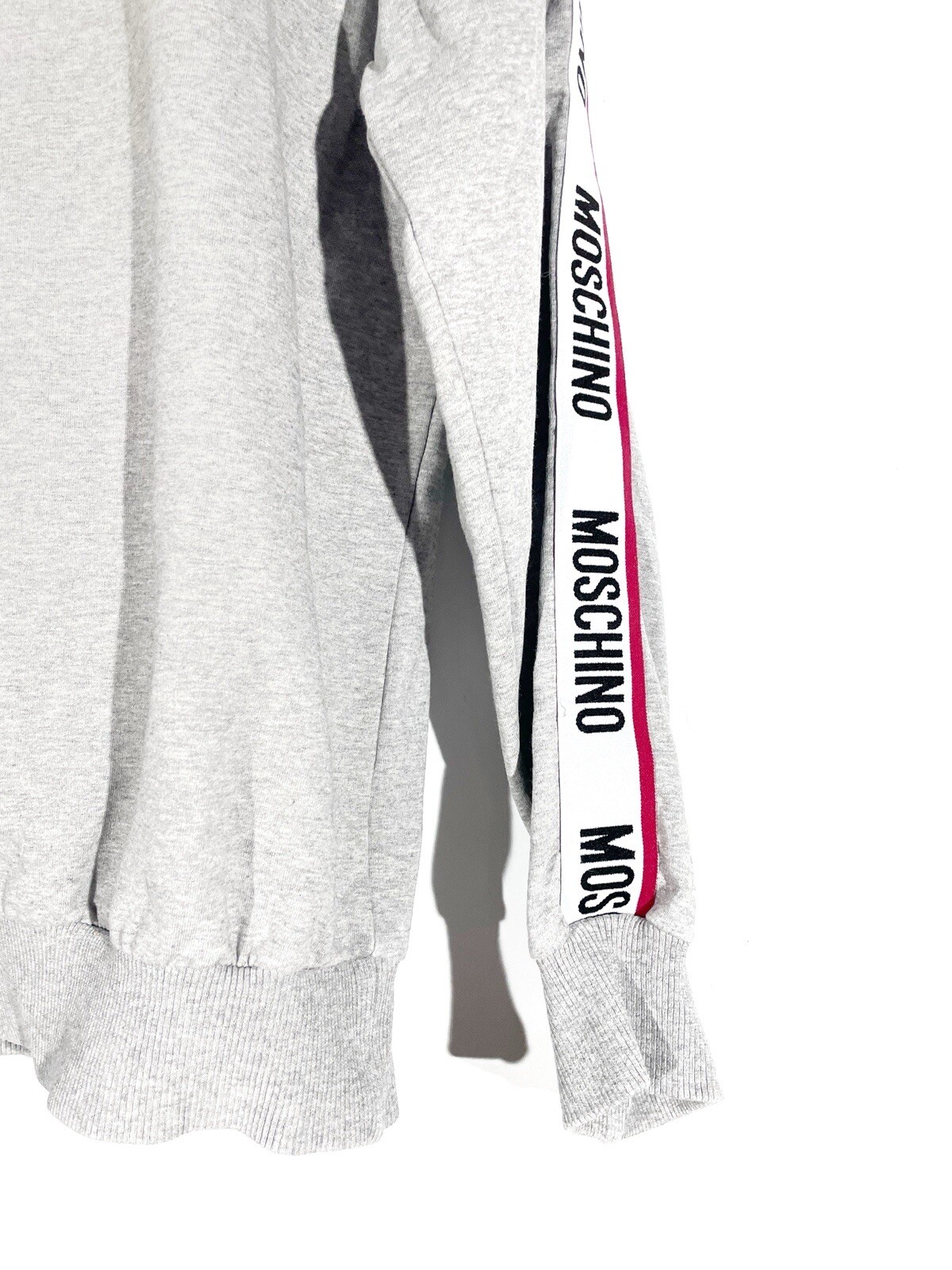 Moschino Basic Gray Sweatshirt Monogram Stripes S… - image 4