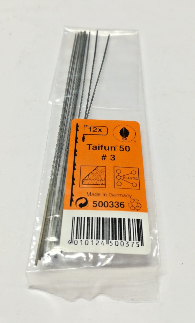 Lame traforo Taifun doppia dentatura per legno grandezza 3 ( 12 pezzi )