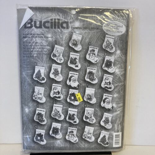 Bucilla Counted Cross Stitch Christmas 26 Ornaments Kit 83991 New 1998