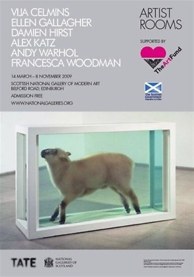 DAMIEN HIRST 'Away from the Flock (Lamb in Formaldehyde)' Exhib
