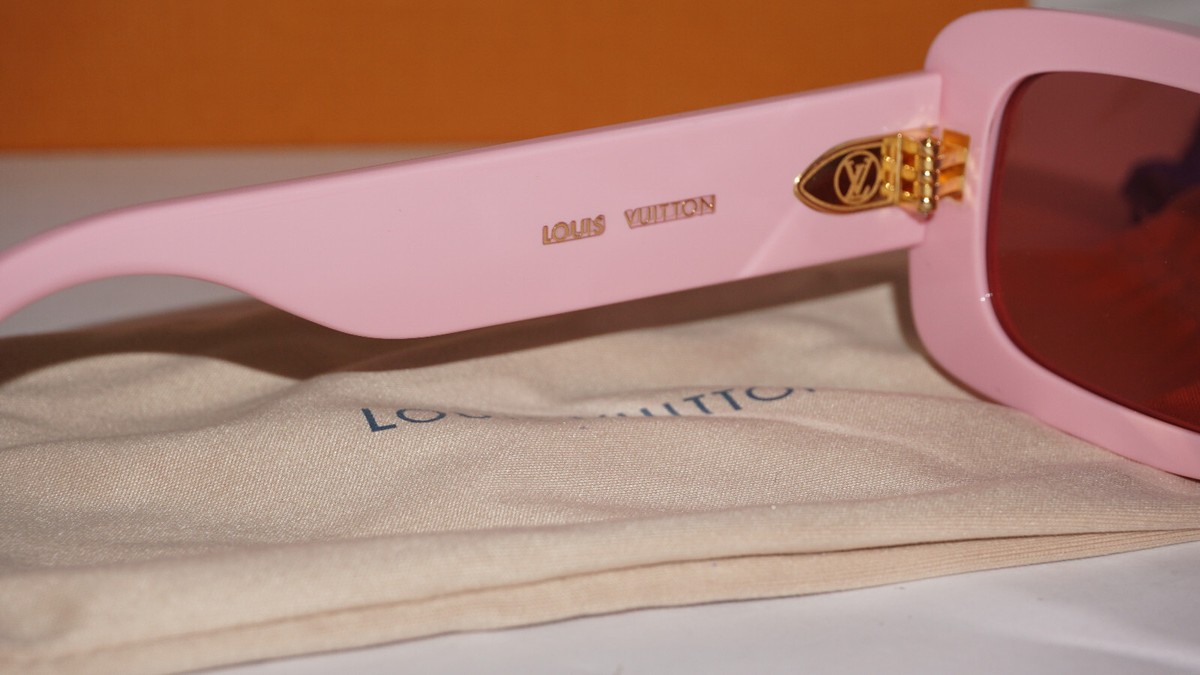 Louis Vuitton New Sunglasses Pink Pink Circle Rectangle Z2421E 9PK