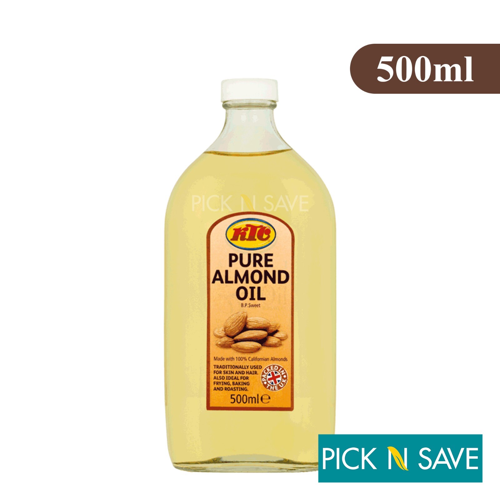 KTC Pure Almond Oil for Hair Growth and Skin Care Frying, Baking All