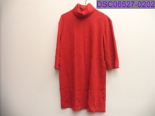Used Zara Women's Red 3/4 Sleeve Turtleneck Dress Size Medium