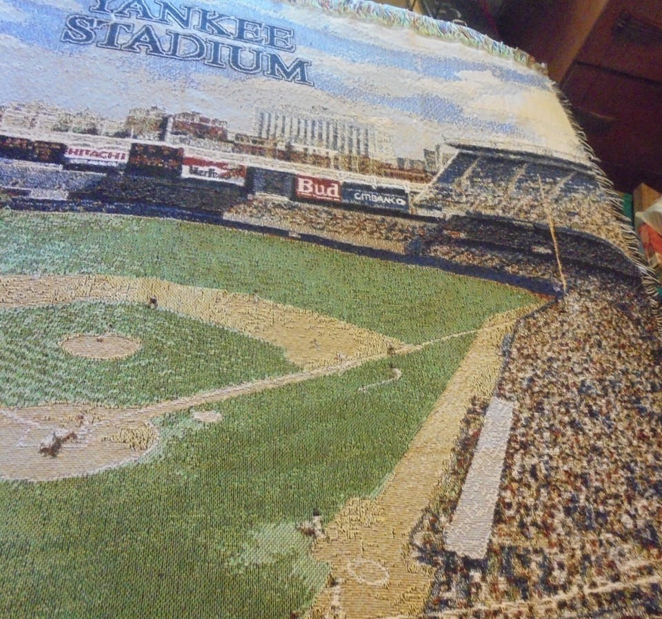 VINTAGE YANKEE STADIUM THROW WITH FRINGE55 X 48" eBay