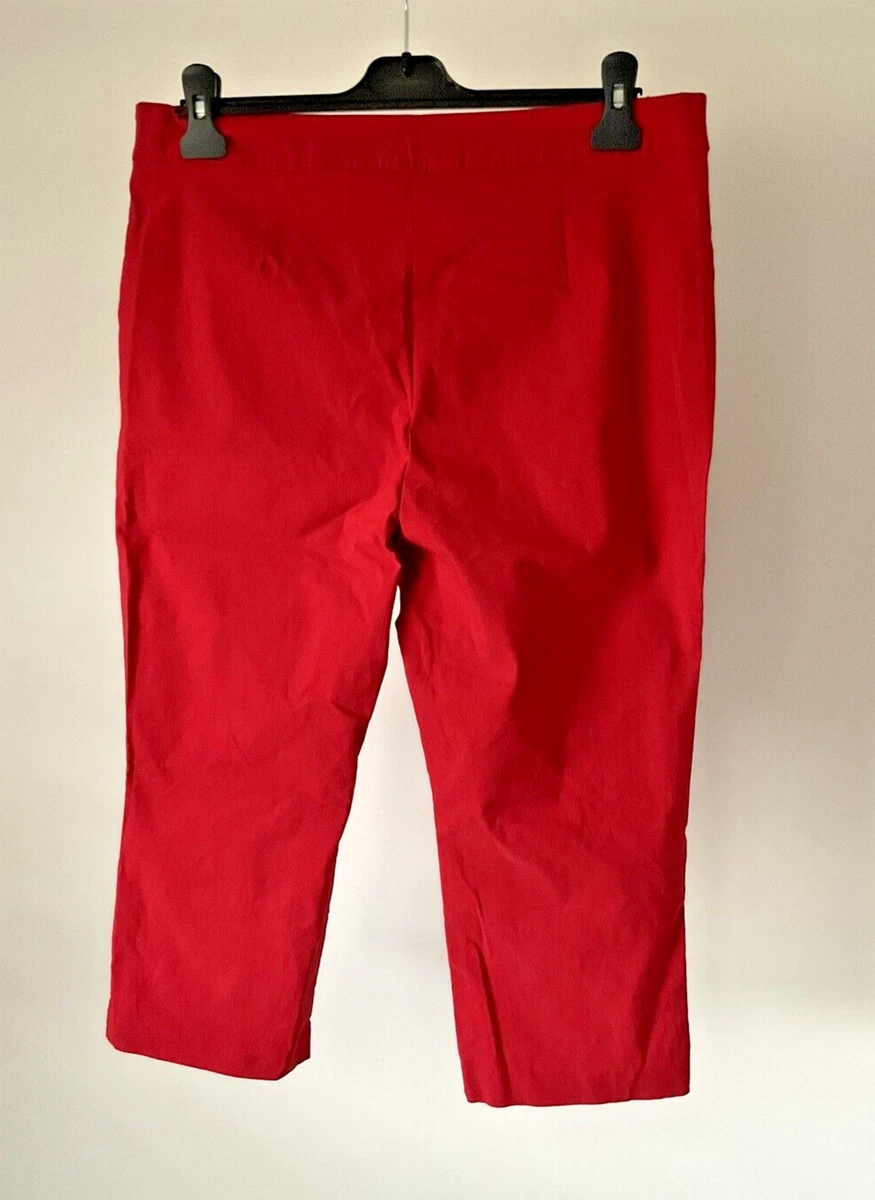 Papaya Matalan Size 14 Red Stretch Crop Trousers L20 D120 eBay