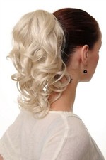 Haarteil/Zopf gewellt halblang 35 cm 1 Kamm + Gummizug perlblond JL-3023-88