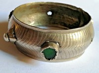EXTREMELY RARE POST MEDIEVAL ISLAMIC OTTOMAN SILVER COLOR BRACELET CUFF ENGRAVED